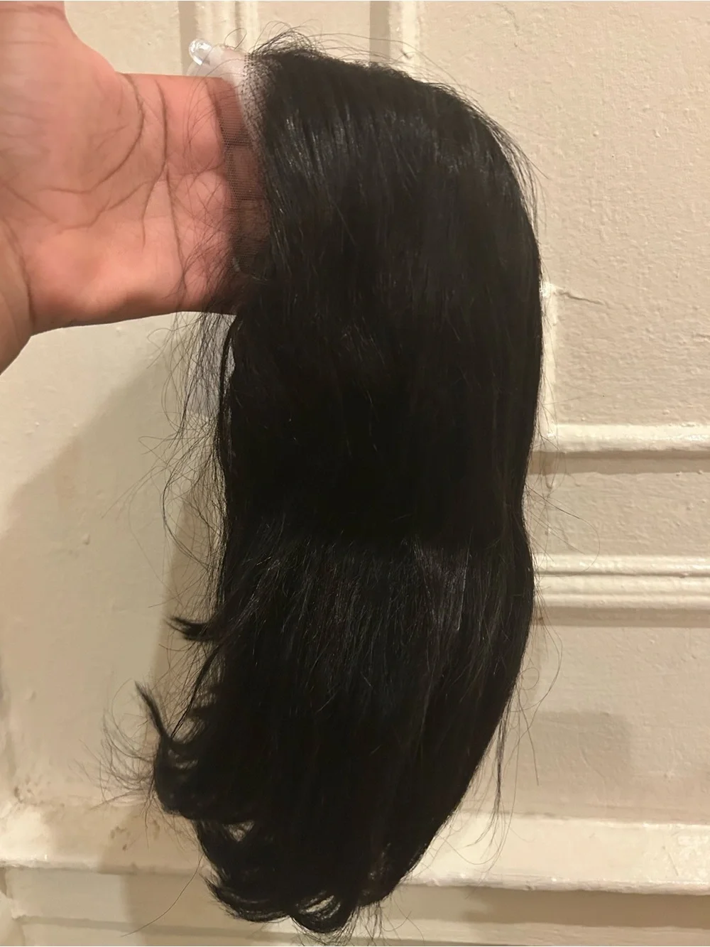 Black Lace Front Human Hair Wig - Natural Black